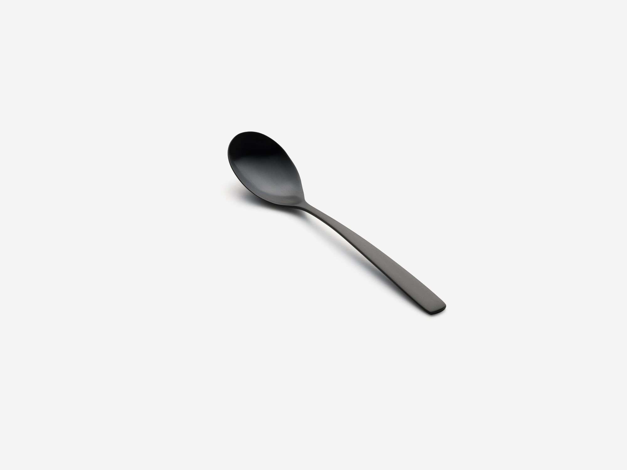 Modern black large spoon top view